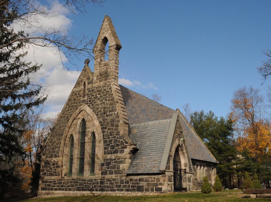 Historic stone church in the Upper Closter–Alpine Historic District, Alpine, New Jersey