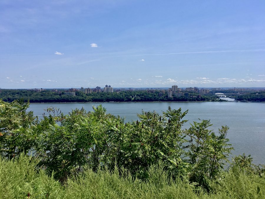 The Hudson River from the Rockefeller Overlook on the Palisades Interstate Parkway, Englewood Cliffs